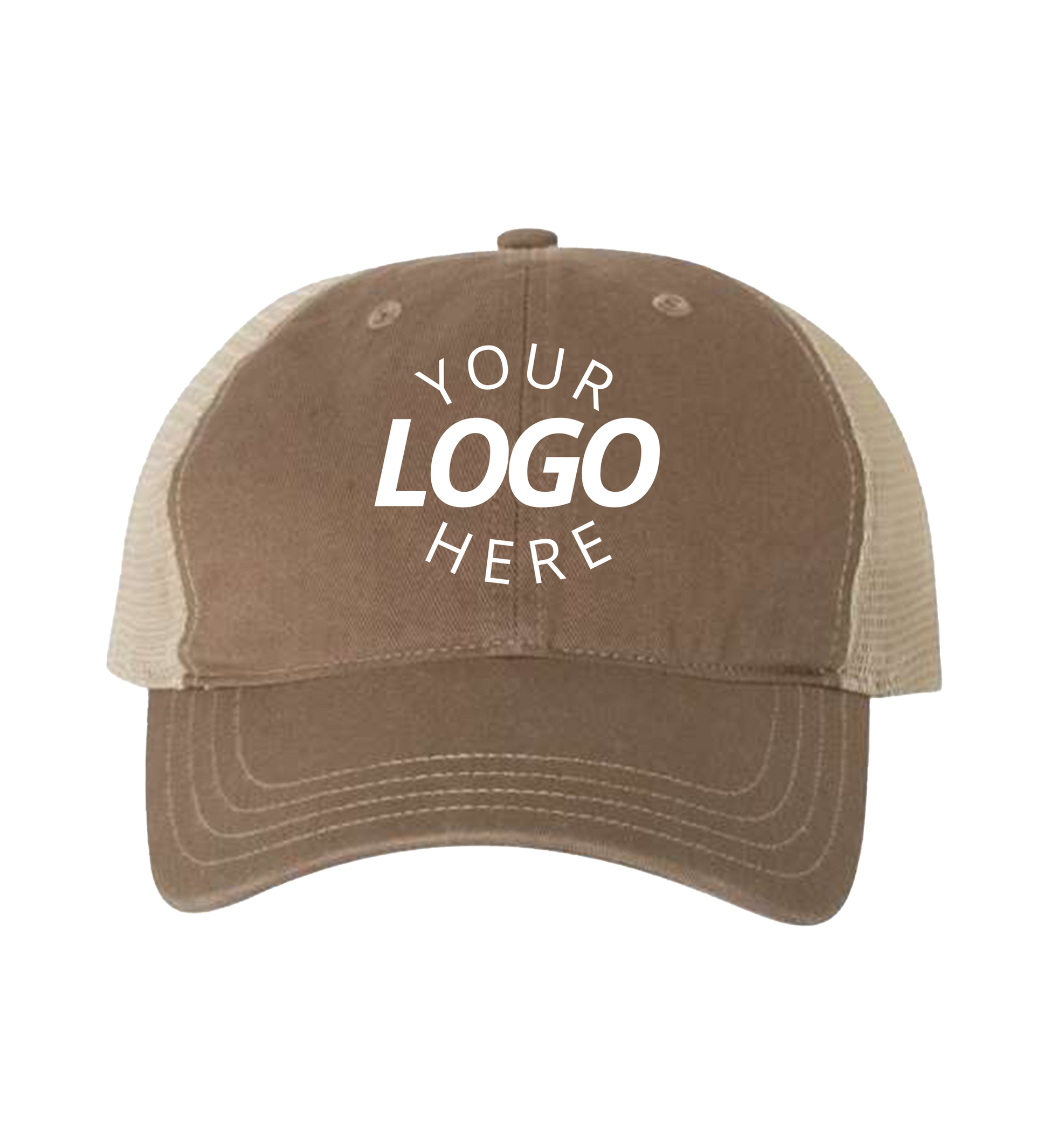 Garment-Washed Trucker Cap driftwood/khaki