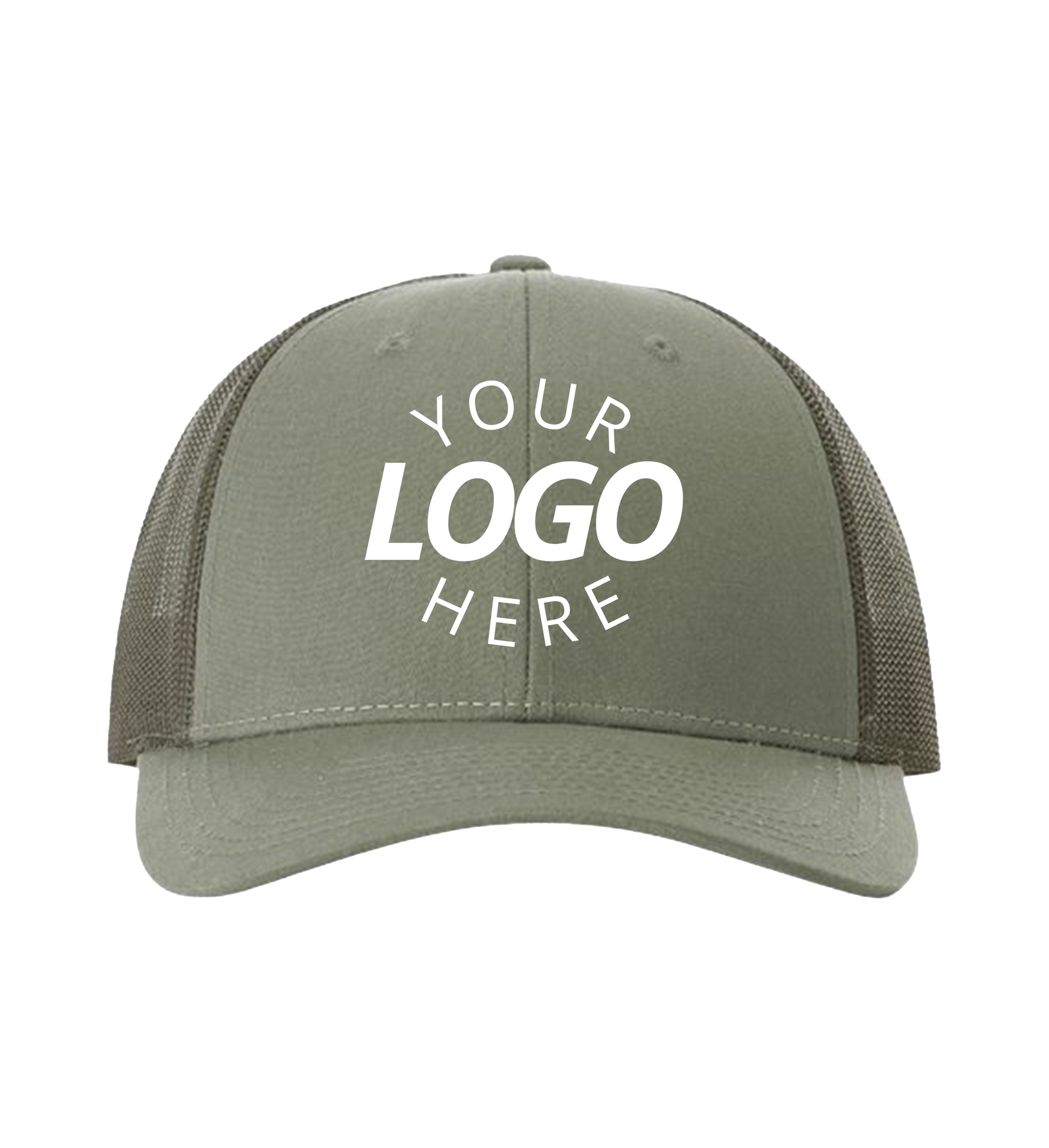 Snapback loden trucker cap with logo on the front