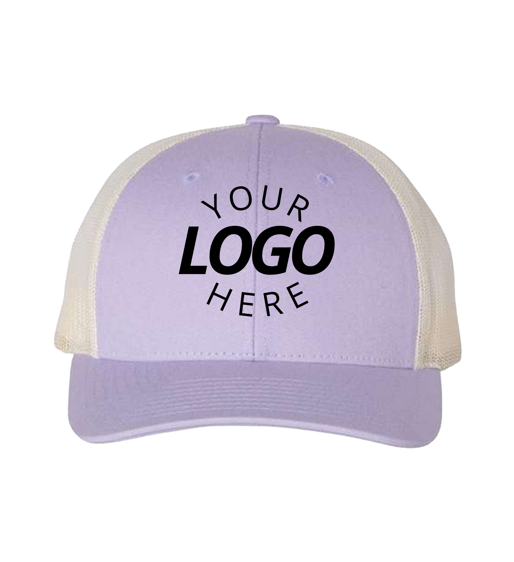 Snapback lilac / birch trucker cap with logo on the front