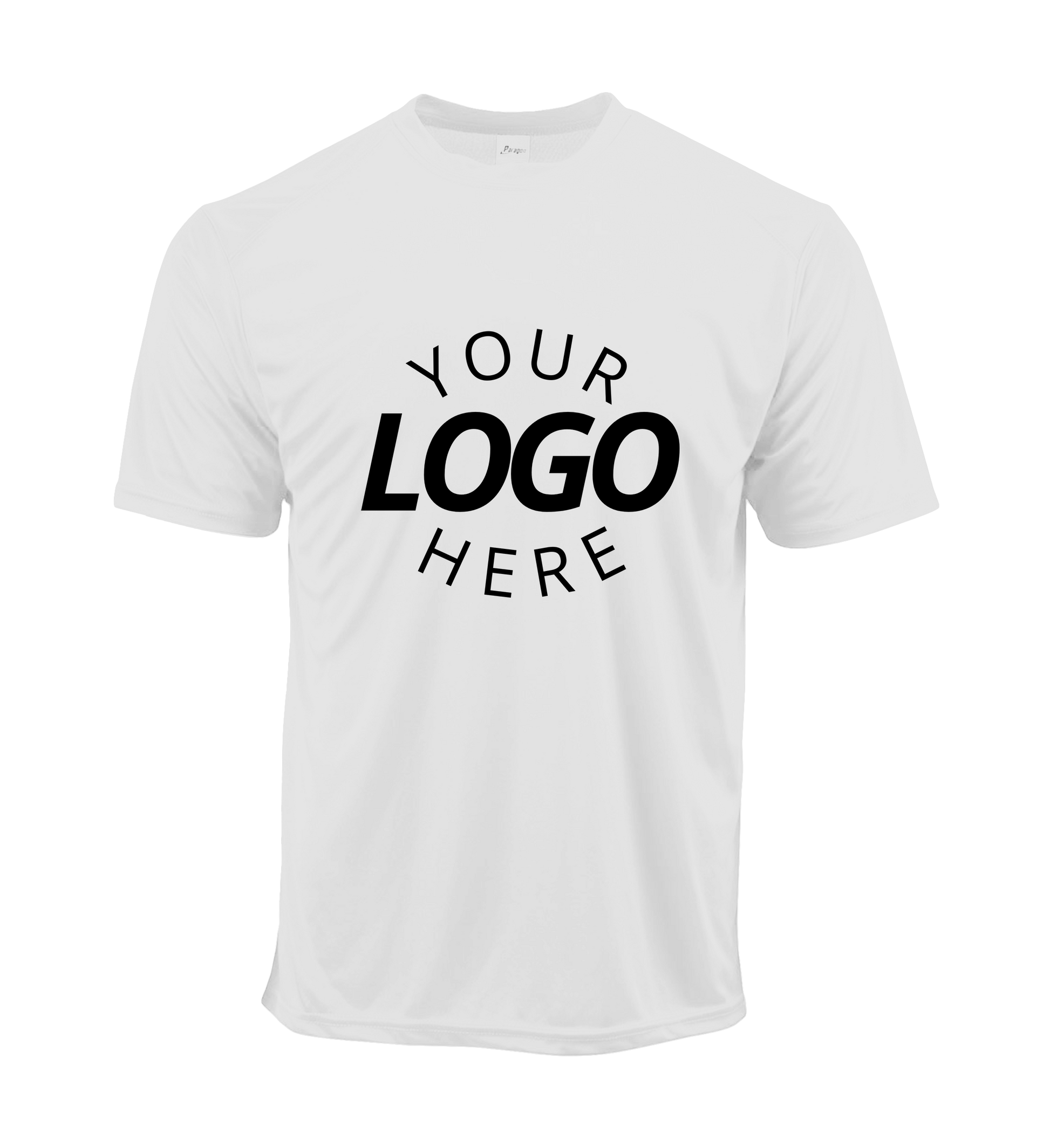 Aluminum crew neck men's t-shirt with logo on chest