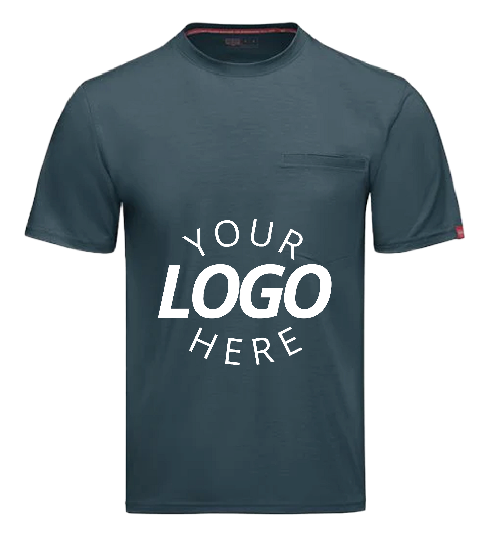 Cooling Pocket T-Shirt on blue