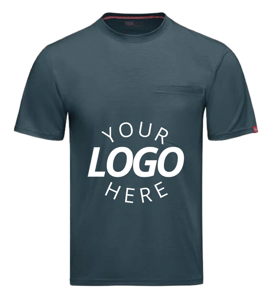 Cooling Pocket T-Shirt on blue