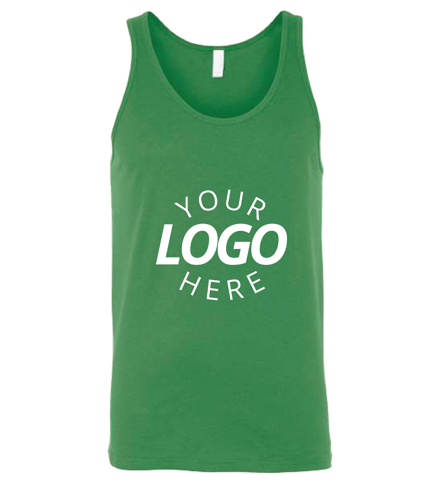 A green customizable blank jersey tank