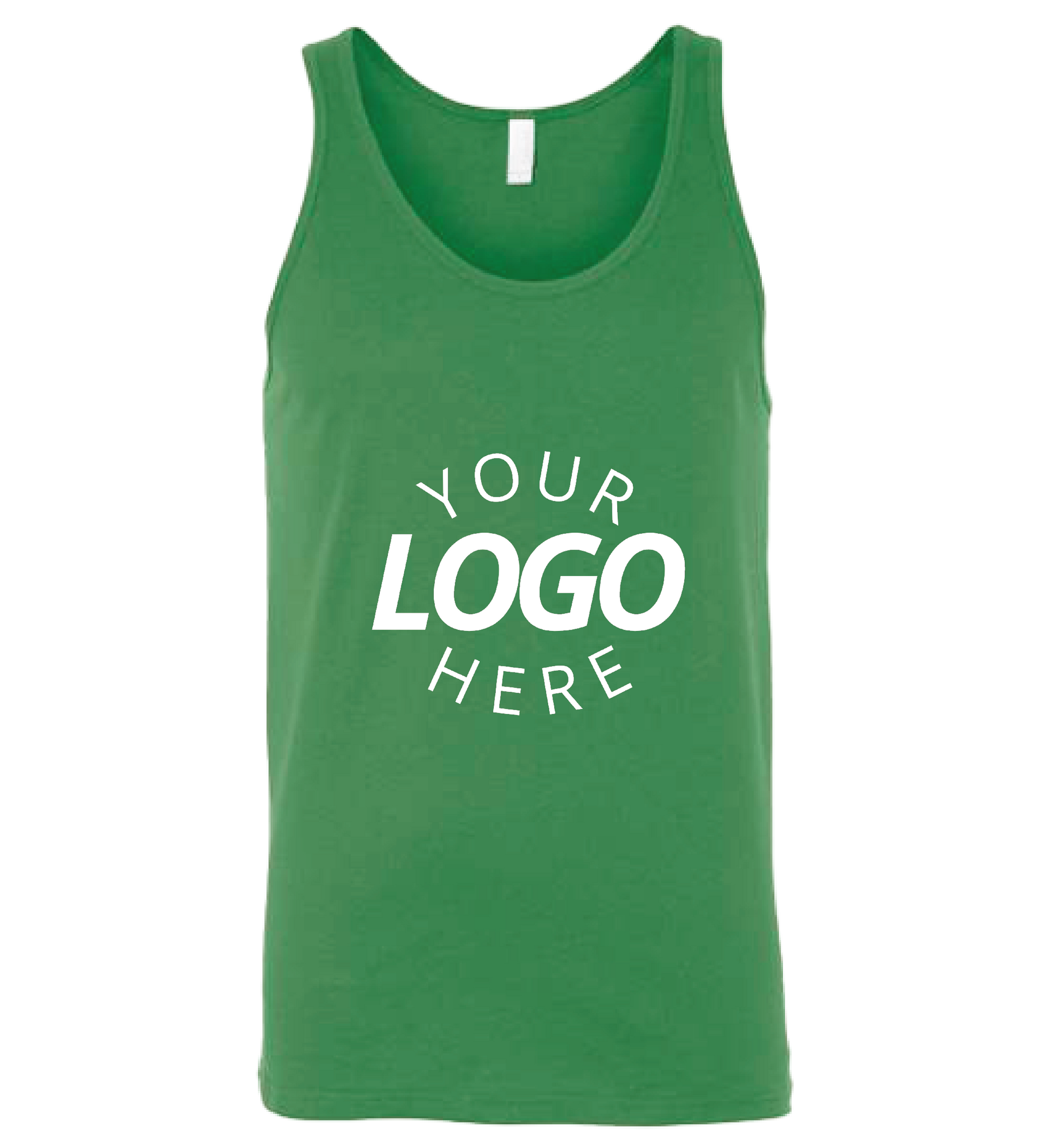 A green customizable blank jersey tank