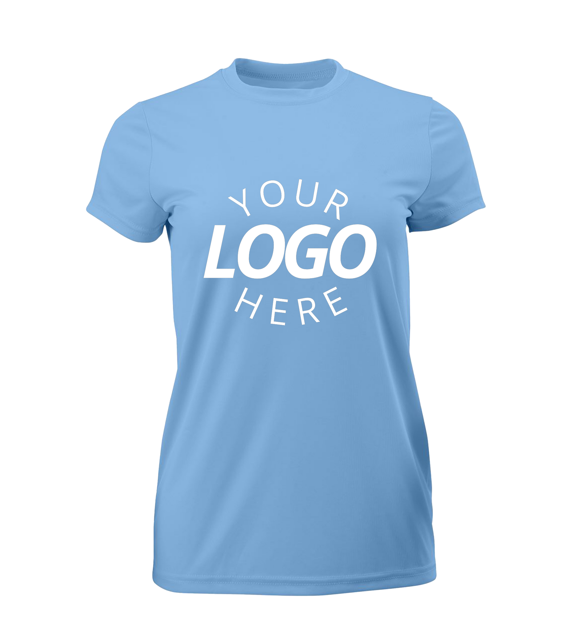 Blue Blank women’s t-shirt displayed for customization