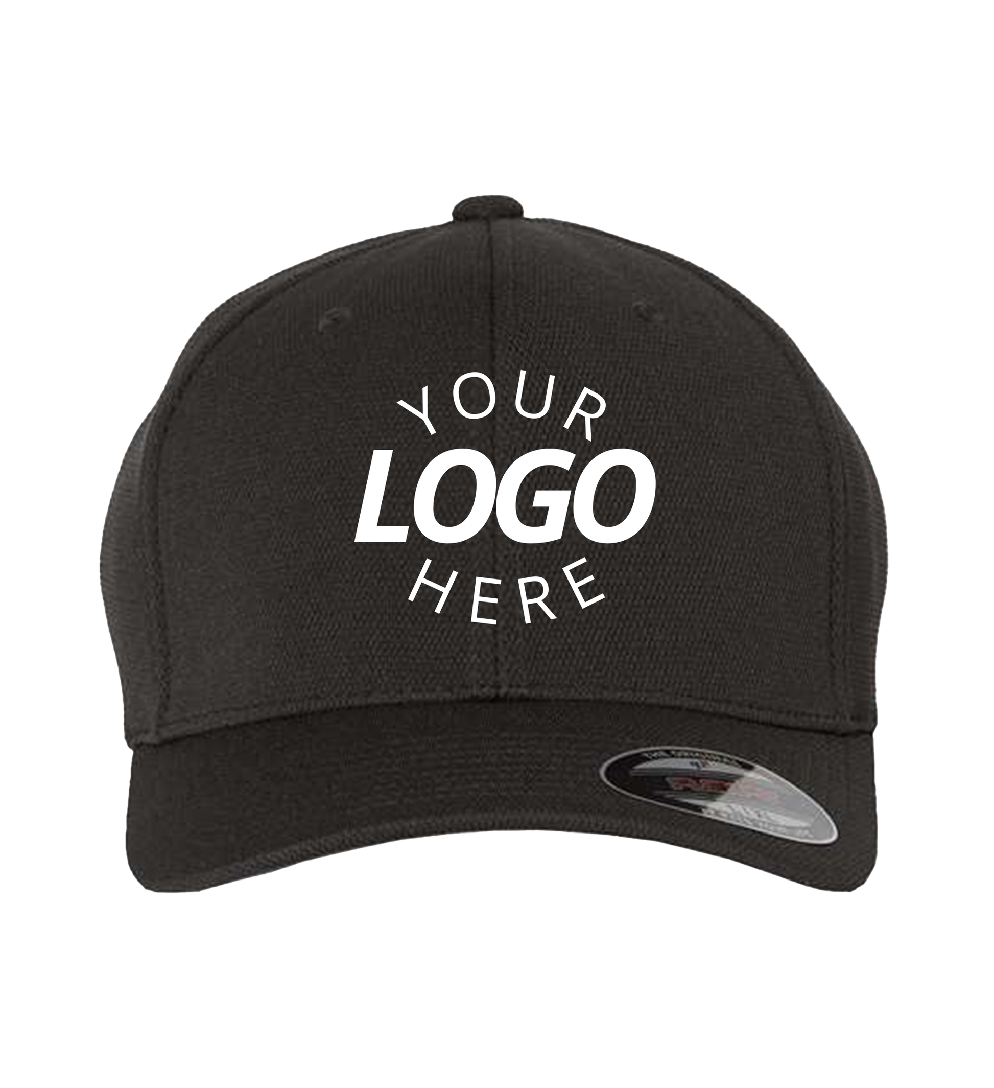 A gray Blank Baseball Cap with custom logo placement area showcased on front