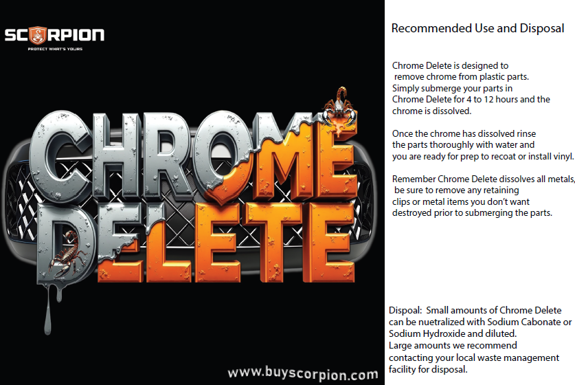Chrome Delete For Plastic Stripping