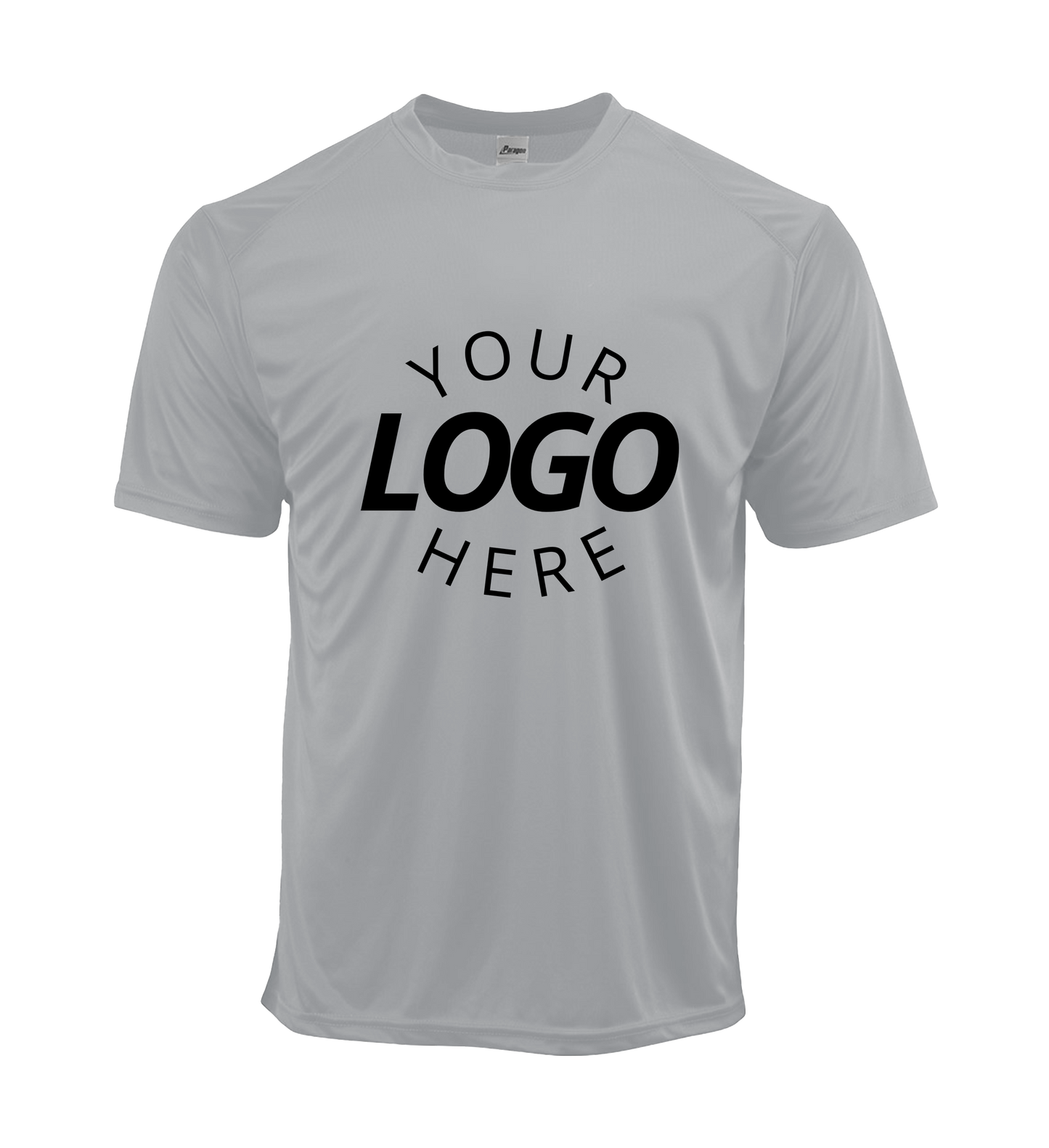 Heather Grey crew neck men's t-shirt with logo on chest