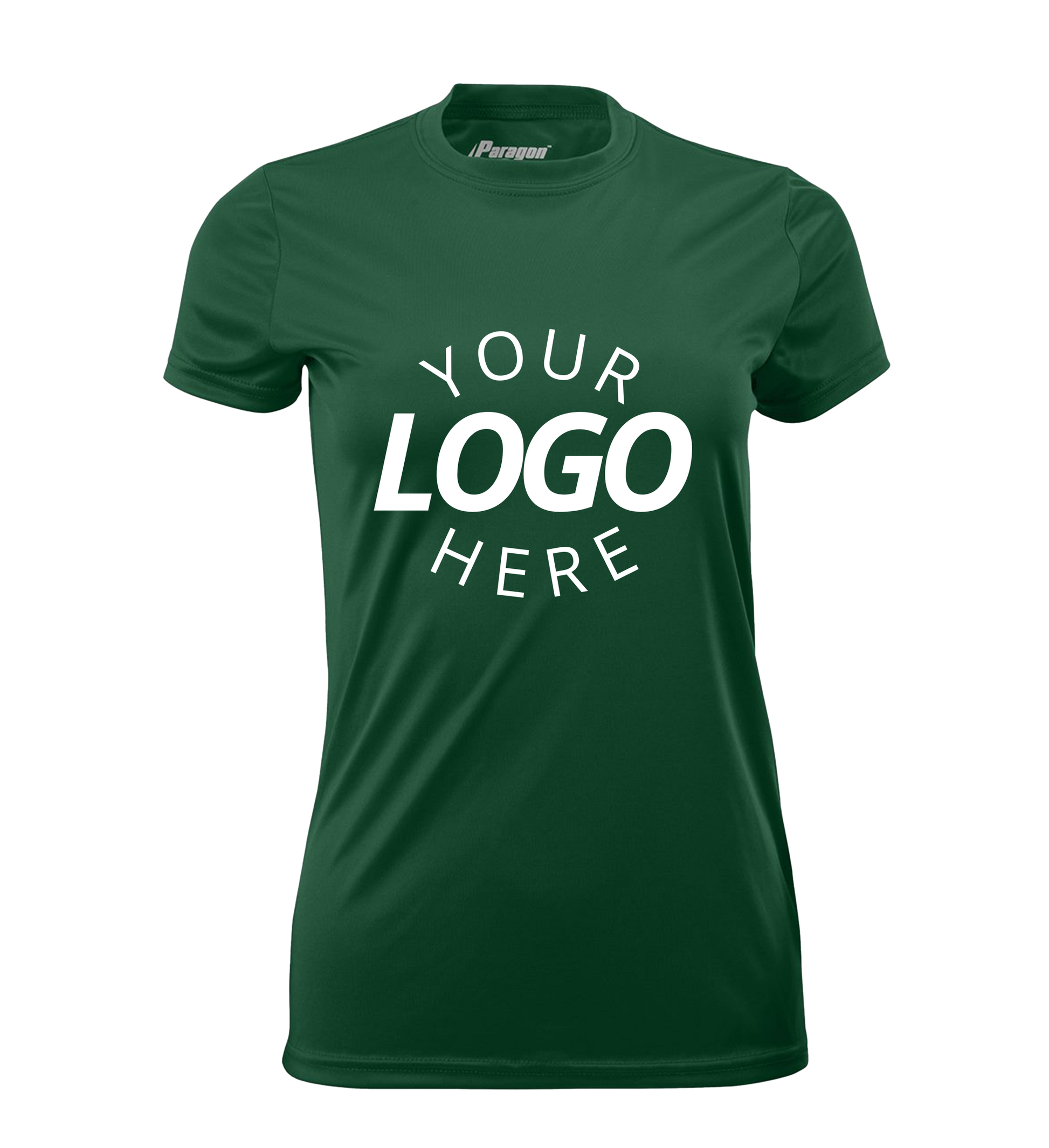 Hunter green Blank women’s t-shirt displayed for customization