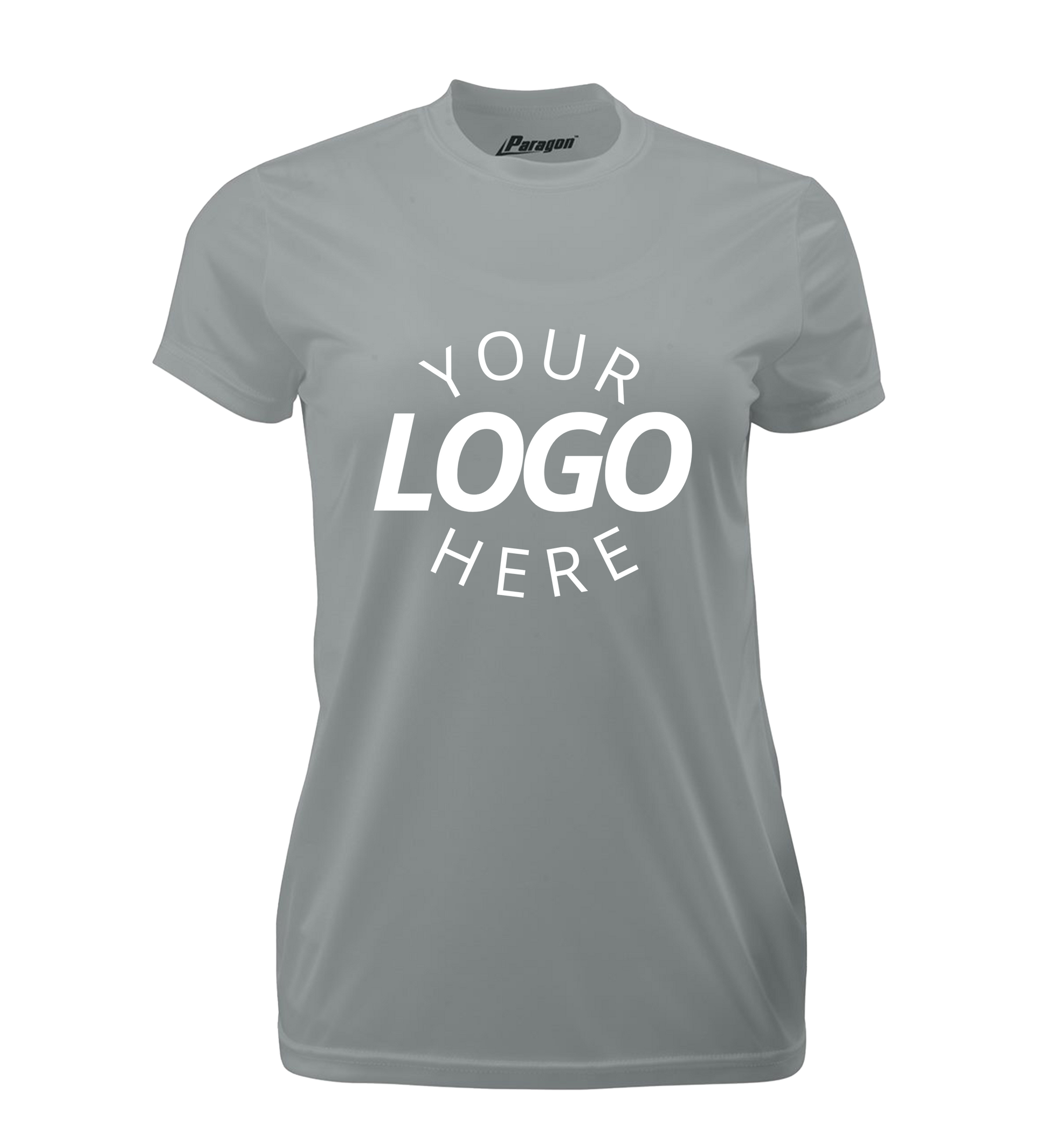 Grey Blank women’s t-shirt displayed for customization