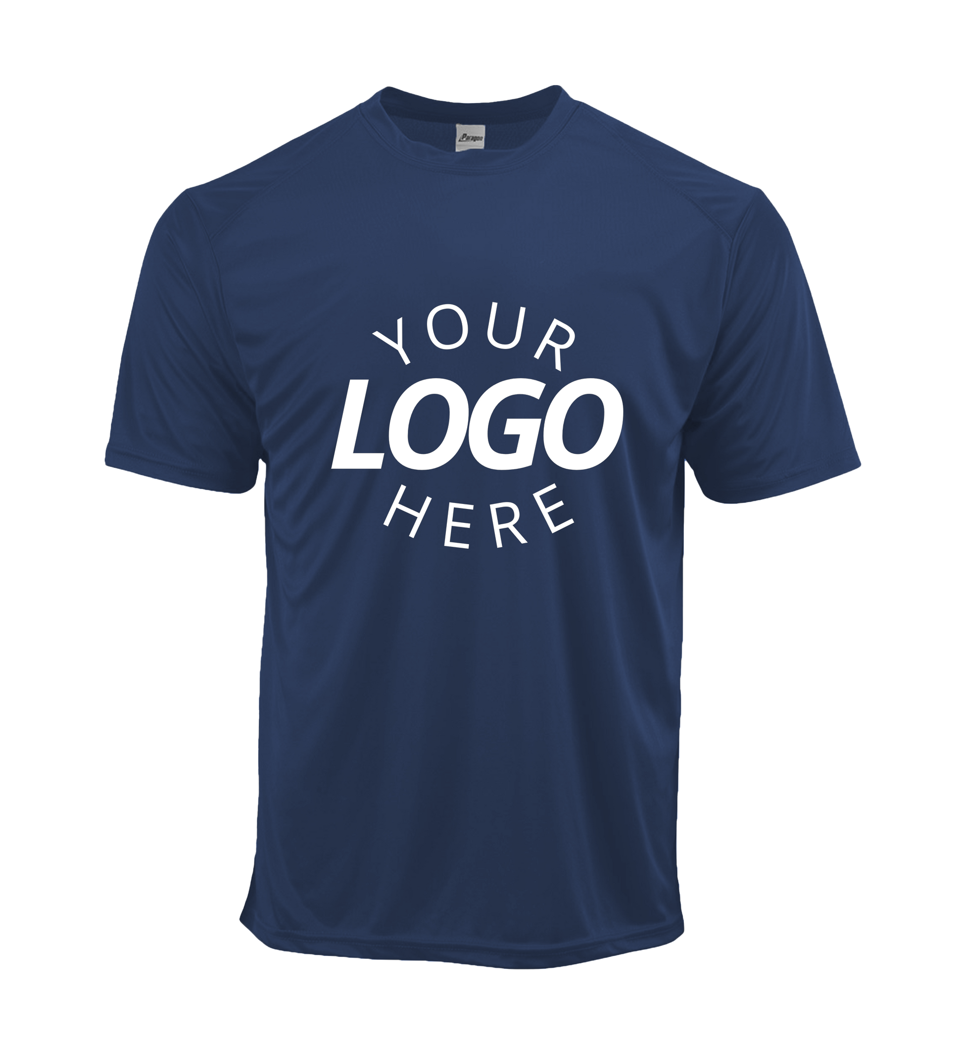 Navy crew neck men's t-shirt with logo on chest