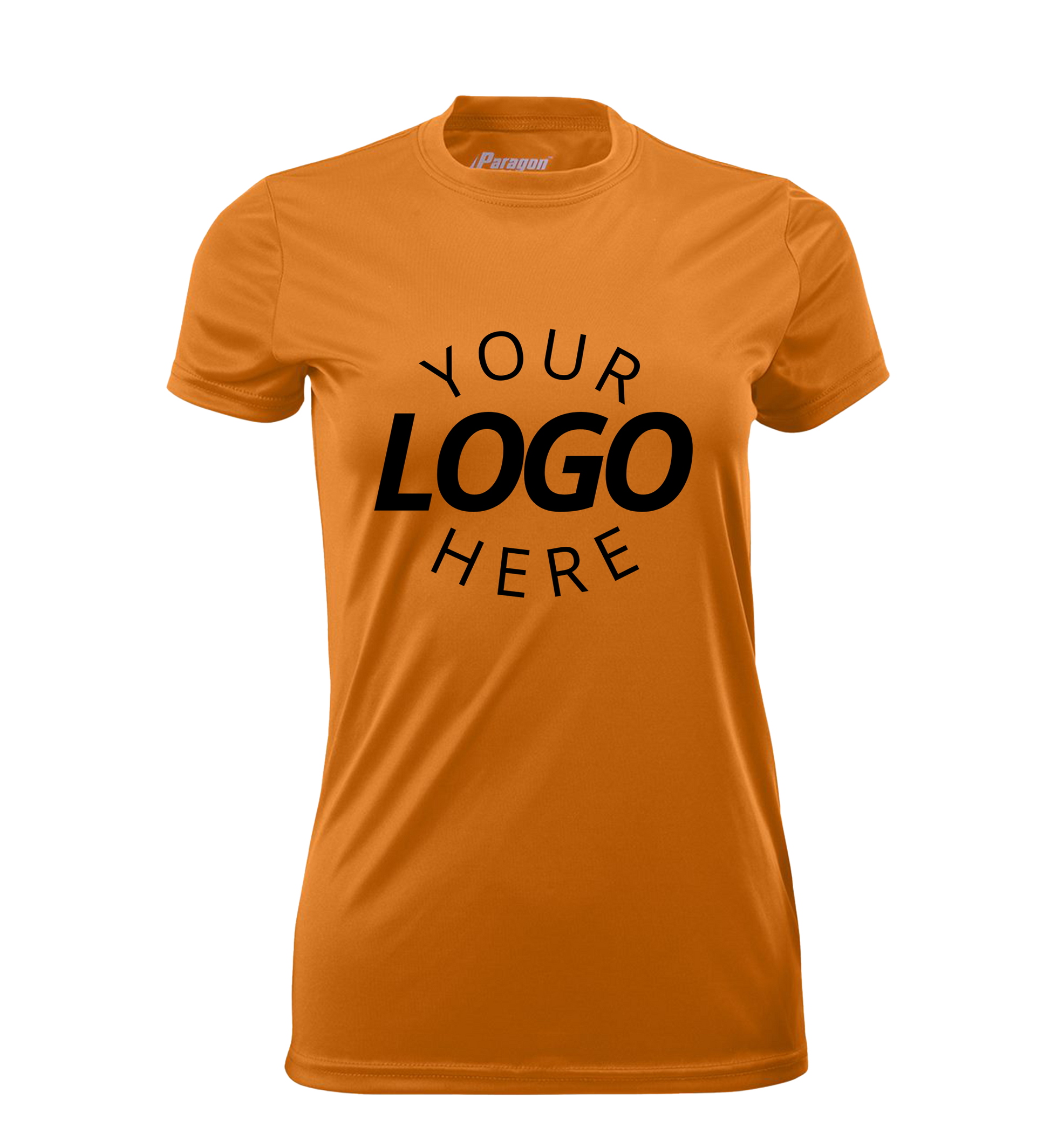 Orange Blank women’s t-shirt displayed for customization