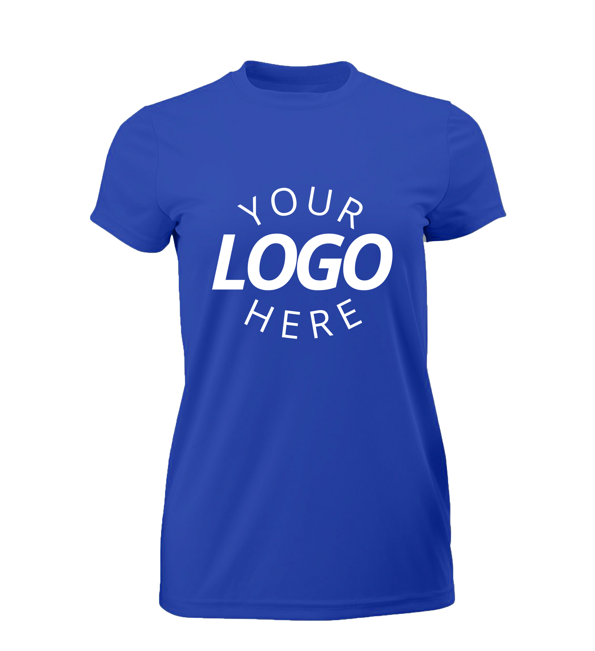 Royal blue Blank women’s t-shirt displayed for customization