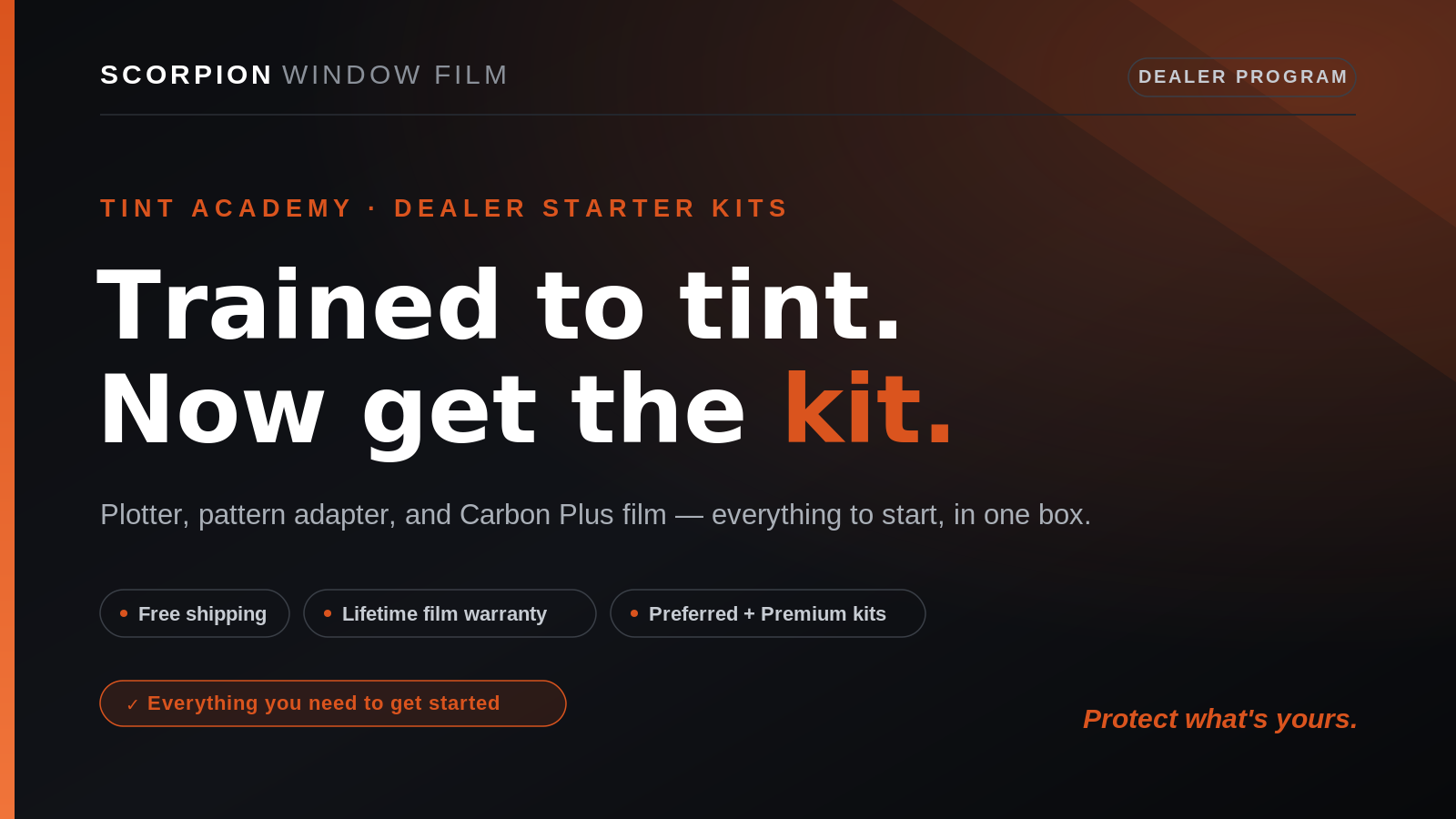 Tint Academy New Dealer Starter Packages