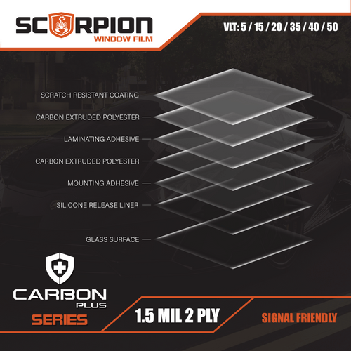 Carbon Plus Series Automotive Film 100' Rolls