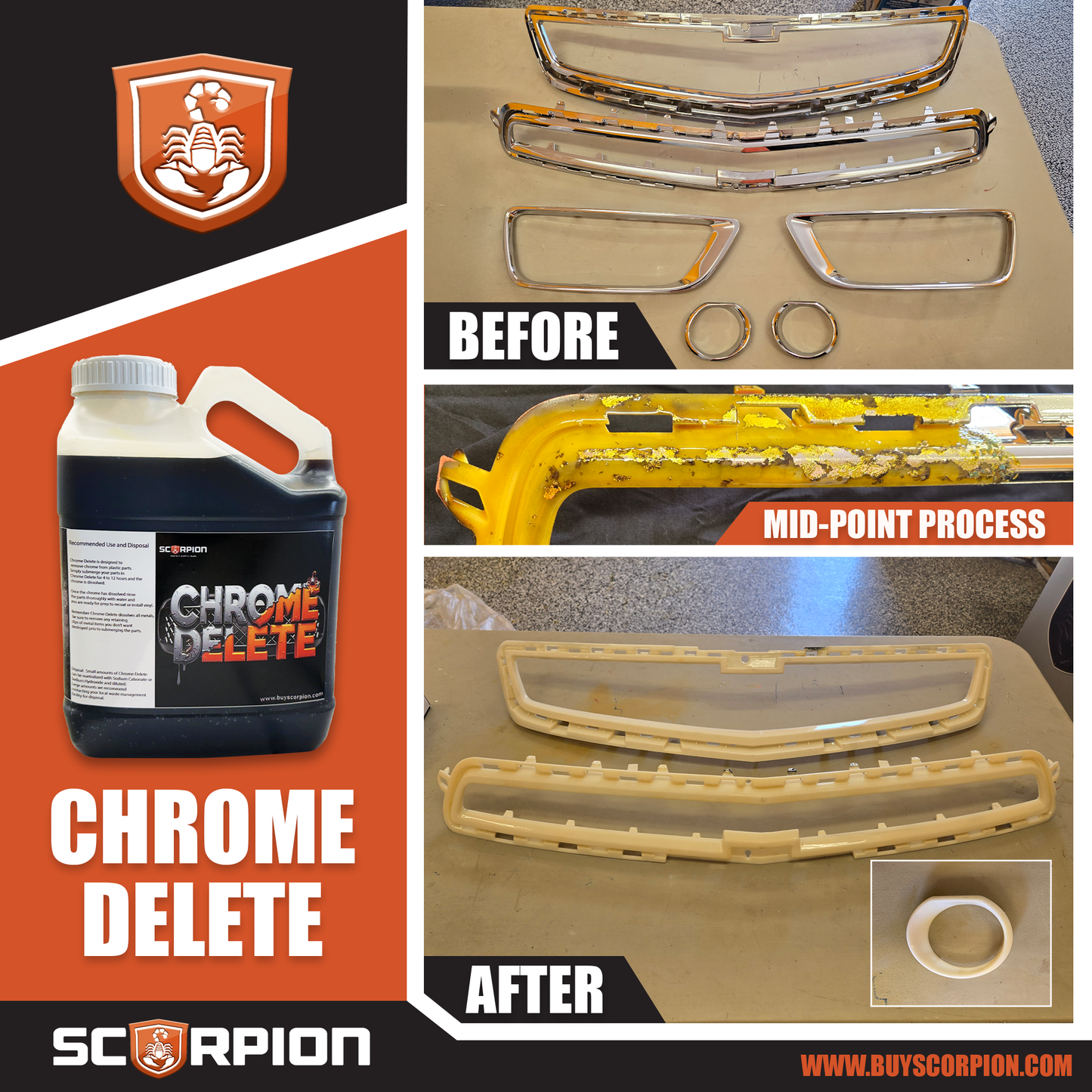Chrome Delete For Plastic Stripping