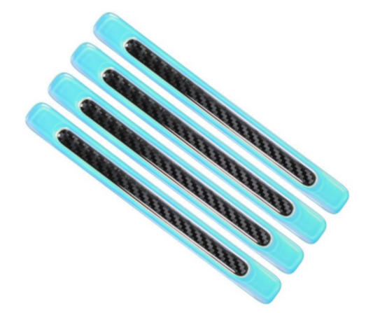 Colorful luminous carbon pattern round head door edge anti-collision strip-split