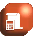 Calculator with paper icon representing job estimating