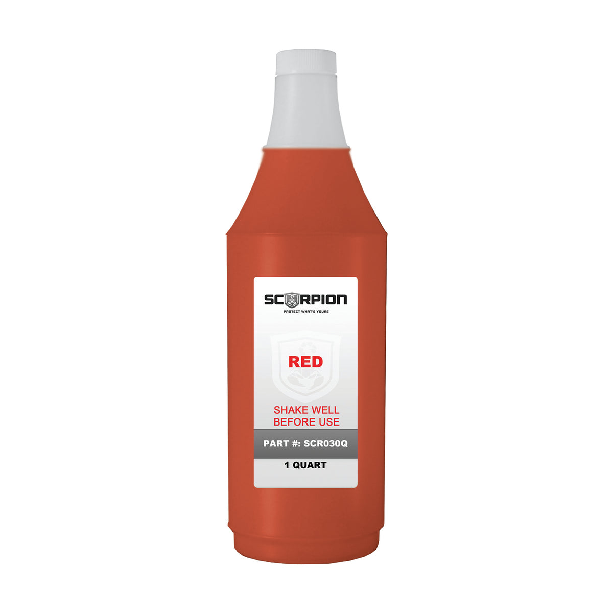 1 quart Red Toner bottle. 