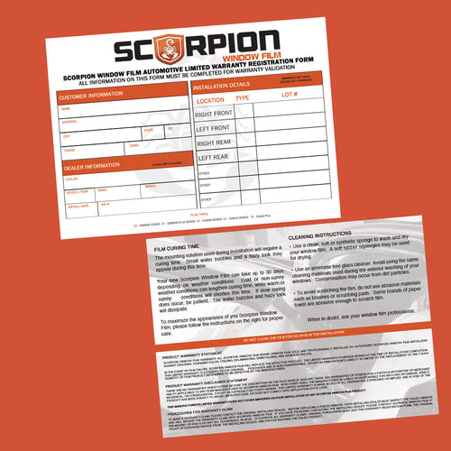 Scorpion Window Film Warranty Cards-150
