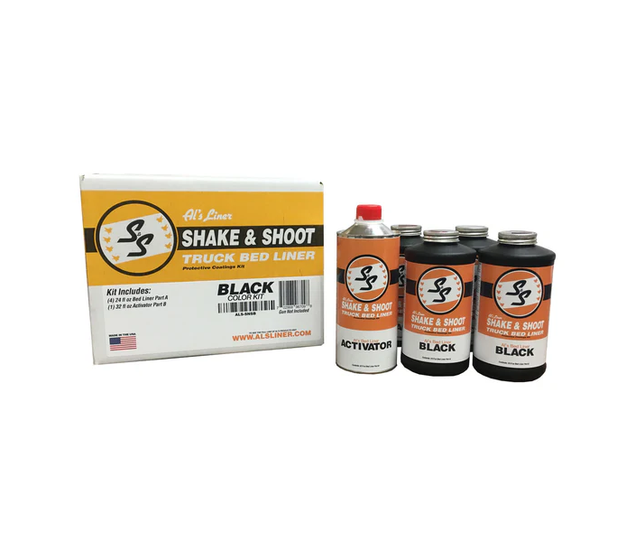 Shake & Shoot Black 4 Quart Truck Bed Liner Kit