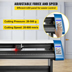 VEVOR 53-Inch Automatic Contour Vinyl Cutter Plotter Force & Speed Adjustable Sign Cutting With Floor Stand