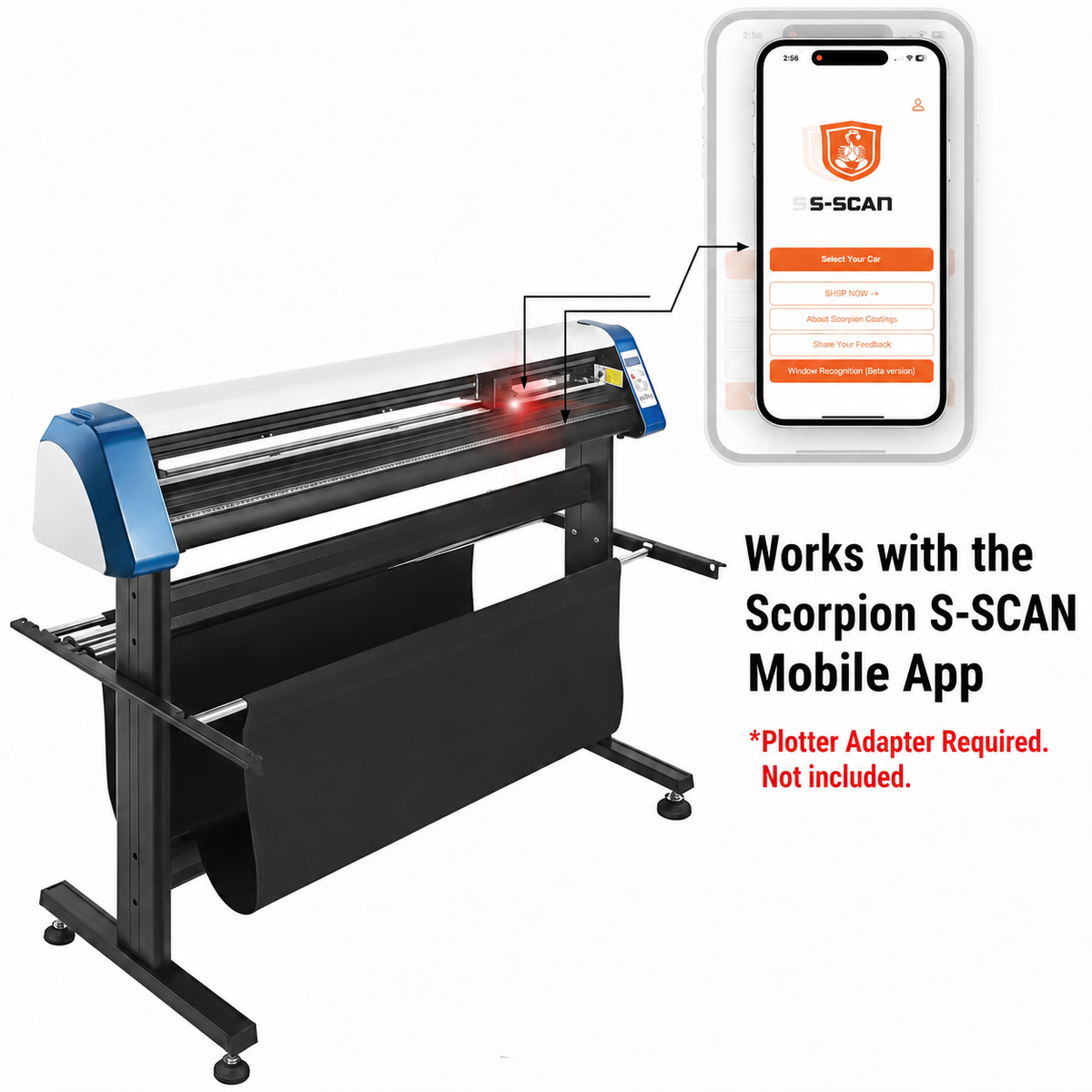 VEVOR 53-Inch Automatic Contour Vinyl Cutter Plotter Force & Speed Adjustable Sign Cutting With Floor Stand