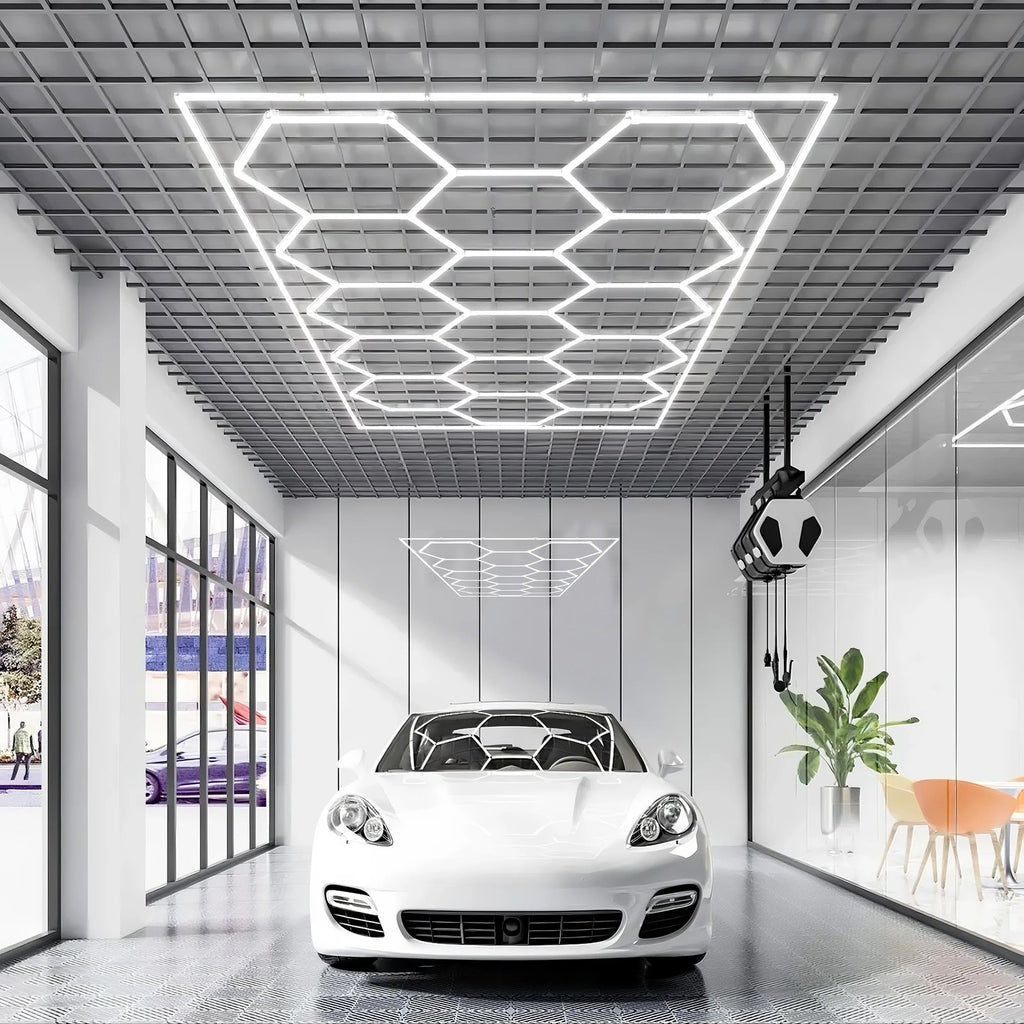 Hexagon Shop Lights — Pro Series (6500K, CRI ≥84)